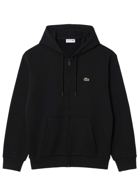 Lacoste Geacă cu glugă Neagră