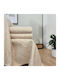 Linea Home Volcan Armchair Throw Chenille 180x160cm Cream
