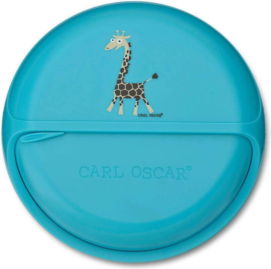 Carl Oscar Feeding Set from Plastic Turquoise 3 Pieces
