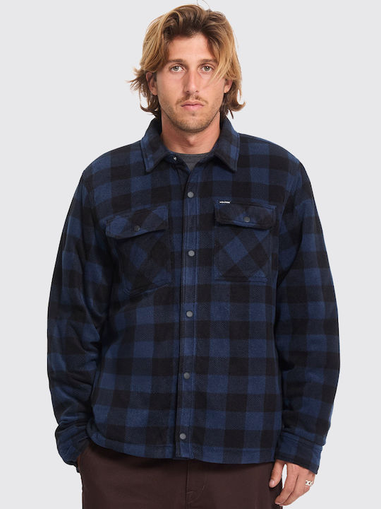 Volcom Bowered Long Sleeve Shirt Navy Blue