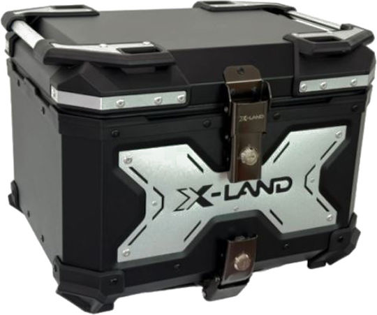 X-Land Motorcycle Top Case Aluminum 55lt Black