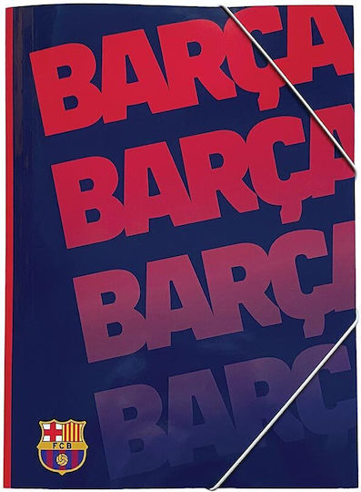 Back Me Up Папка с ластик и уши за хартия A4 син Barcelona