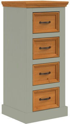 Tolelio 126 Storage Chest of Drawers in Metal & Wood with 4 Drawers W45xD40xH100cm