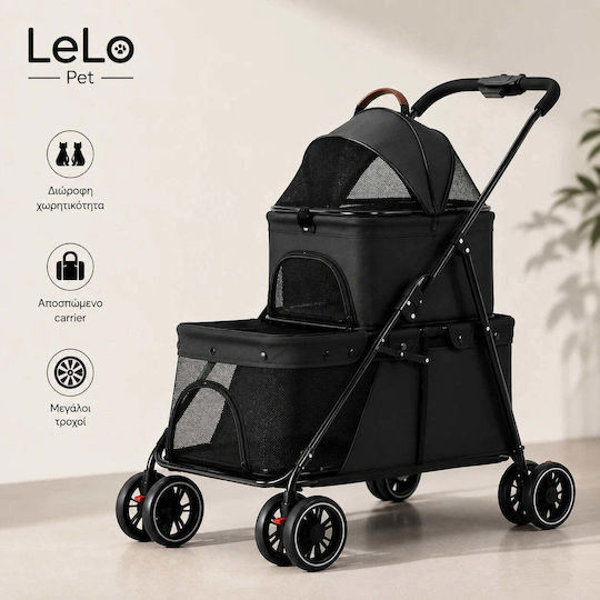 Carrier Carrier Hundetragetasche für Hunde und Katzen bis 25kg Schwarz M77xP47xH98cm