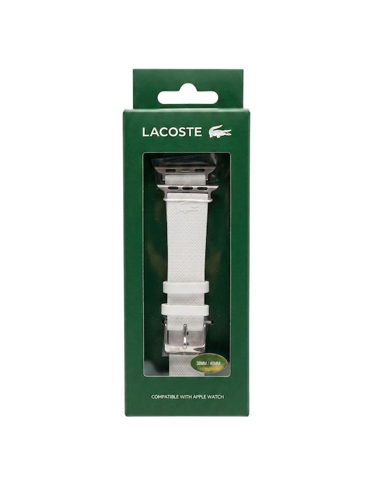 Lacoste Leather White Strap (Apple Watch 38/40 Mm)