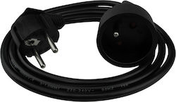 Extension Cord 1 Socket 1.5m Switch 3x1.0mm2 Black