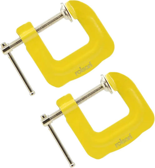 Rolson G-type Steel Screw Clamps 25 Mm 2 Pieces