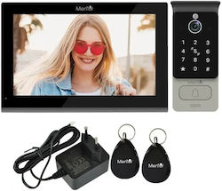 Smart Video Intercom Mentor Svk4102b 4 Wires Wifi Pin Card Tuya App 10 Inch Ips Dvr Fhd 2mp Ip66 Black
