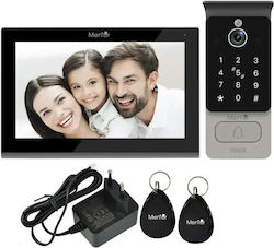 Smart Video Intercom Mentor Svk472b 4 Wires Wifi Pin Card Tuya App 7 Inch Ips Dvr Fhd 2mp Ip66 Black