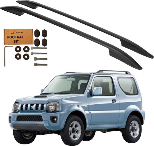 Erkul Aluminium-Dachträger für Suzuki Jimny 1998–2018 Schwarz Erkul Aluminium-Dachträger für Suzuki Jimny 1998–2018 Schwarz
