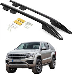 Erkul Μπάρες Οροφής Αλουμινίου για Mitsubishi Pick-up Volkswagen Amarok 2010-2020 Μαύρες