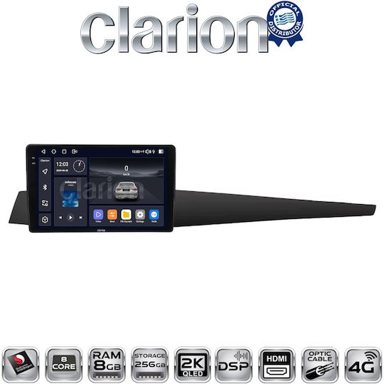 Clarion Clarion Gl75348 Екран OEM Мултимедия Автомобилни Аудио Системи Renault Laguna 3 2008 > 2015 CarPlay AndroidAuto BT GPS WiFi GPRS ElectricLife