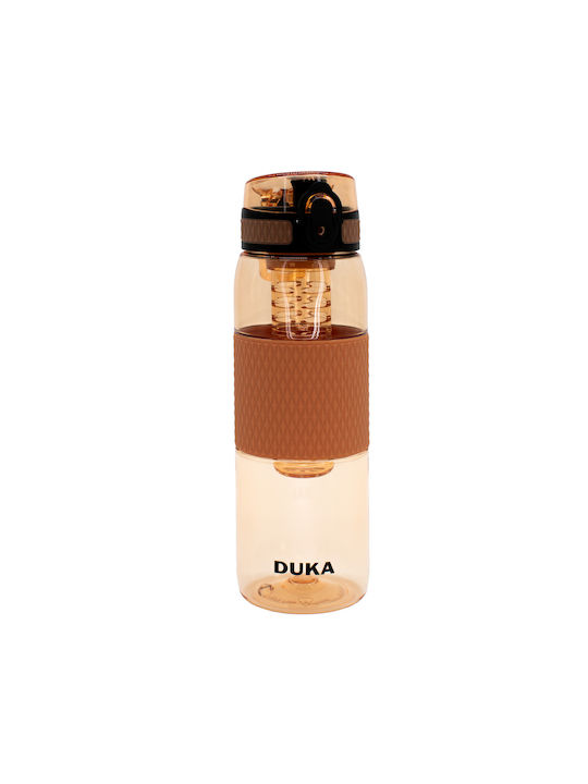 Duka Спортна Пластмасова Бутилка с Филтър 530ml Кафява