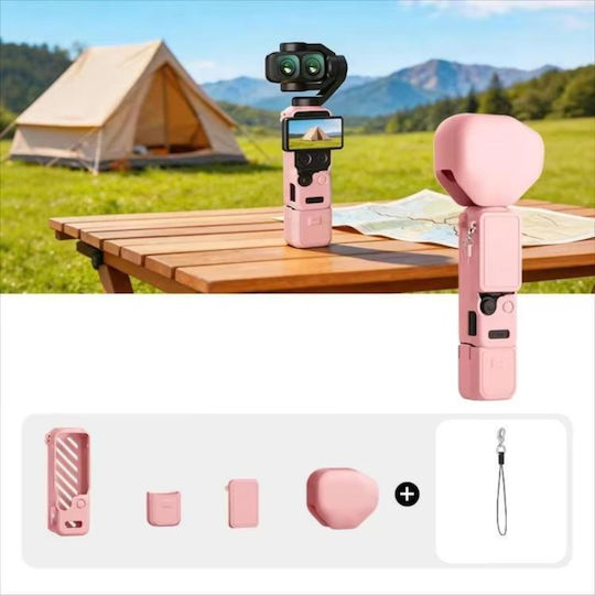 Dji Osmo Pocket 4p Cynova Protective Silicone Case Protective Screen Cover Pink