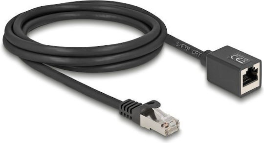 DeLock S/FTP Cat.6a Gigabit Cablu de Rețea Ethernet 2m Negru