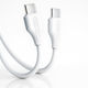 Nordic Cable USB-C male - USB-C 65W Λευκό 2m