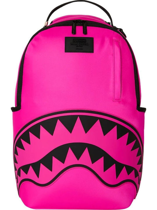 Sprayground Раница Backpacks SHARK CENTRAL WHITE STENCIL SHARK PINK NYLON Sprayground Раница Backpacks SHARK CENTRAL WHITE STENCIL SHARK PINK NYLON