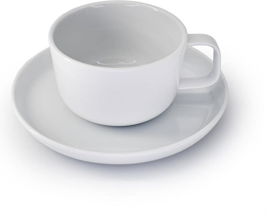 Duka Duka Kaffee Tasse aus Porzellan Weiß 320ml