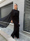 Sommer Maxi Abendkleid Mit Tüll Schwarz 24620262 XL