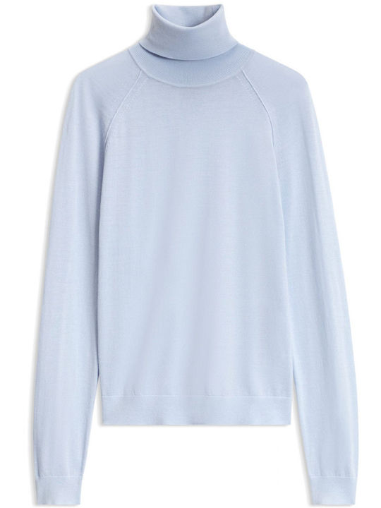 Boss Damen Bluse Rollkragenpullover Hellblau