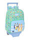 Safta Bluey School Bag Trolley Green