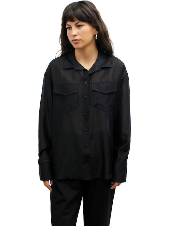 New Age Long Sleeve Women's Shirt Black