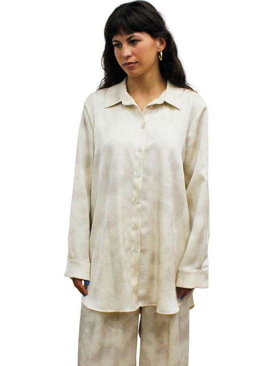 Long Sleeve Women's Shirt Ecru