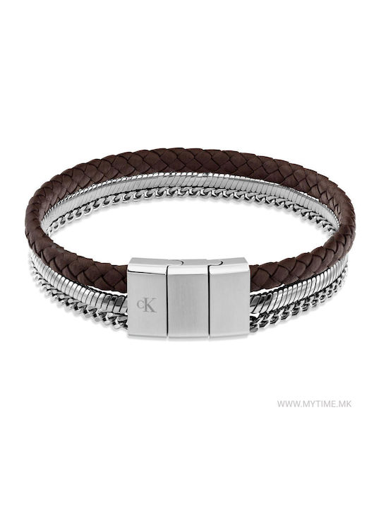 Calvin Klein Ανδρικό Βραχιόλι από Δέρμα 20cm