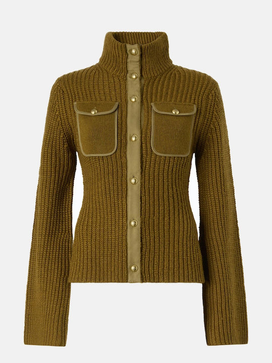 Pinko Γυναικεία Πλεκτή Ζακέτα Olive Pinko Γυναικεία Πλεκτή Ζακέτα Olive