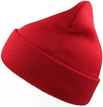 Atlantis Beanie Unisex Căciulă Tricotată Roșie