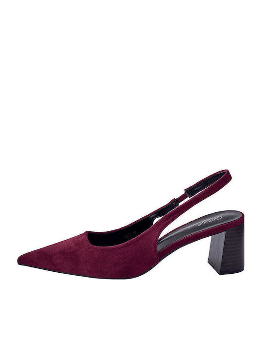 Celestino Γόβες Slingback Σουέντ Όψη Μπορντό