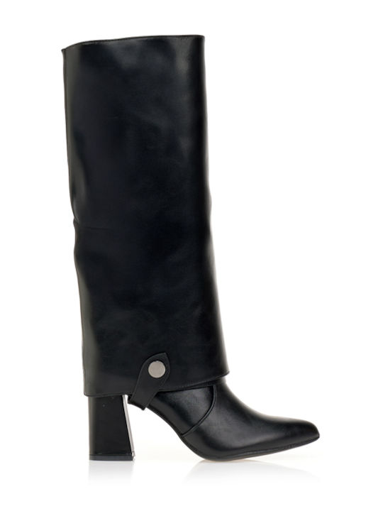 Damenstiefel mit Hochabsatz in Schwarz