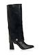 Damenstiefel mit Hochabsatz in Schwarz