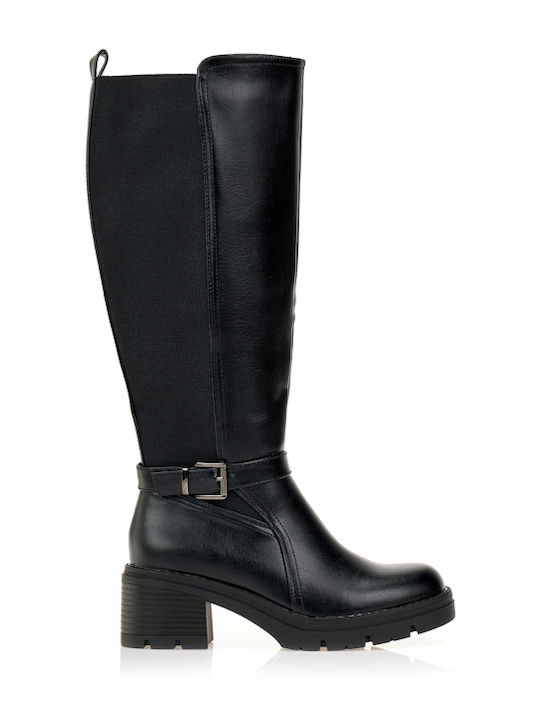 Women's Boots with Mid Heel Black