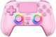 Macro Back Ασύρματο & Ενσύρματο Gamepad με Hall Effect Sticks για PS5 Crystal Pink