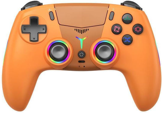 GD042G Wireless & Wired Gamepad with Hall Effect Sticks for PS5 Orange