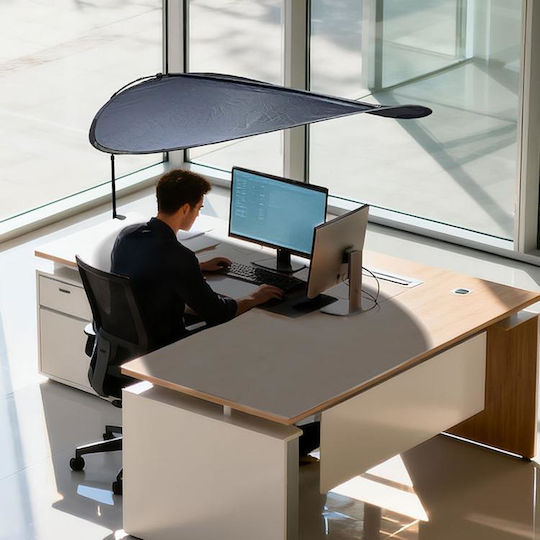 Office Sun Protection Privacy Curtain Indoor Sun Protection Prevents Direct Air Conditioner Blasts Short Style Black