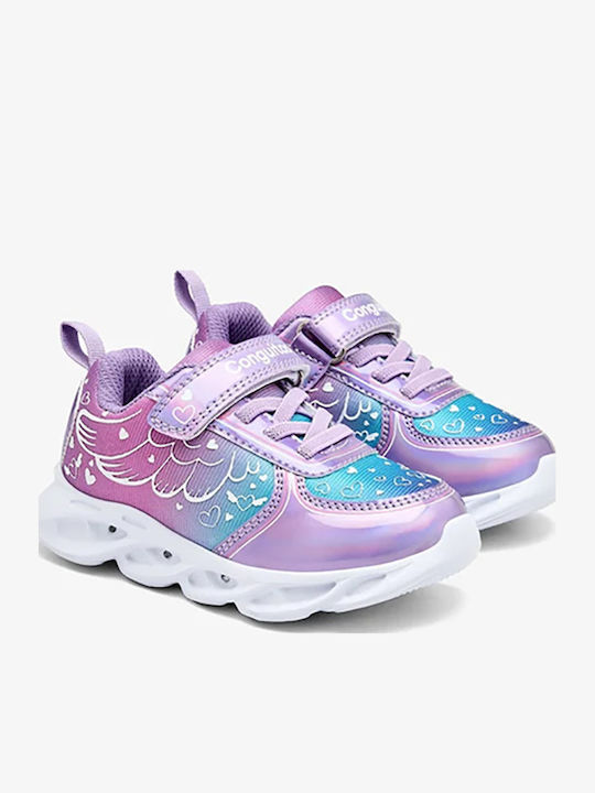 Παιδικά Sneakers με Σκρατς & Φωτάκια Πολύχρωμα