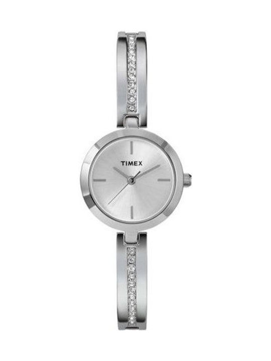 Timex Women's Watch 25mm Battery with Silver Metal Bracelet