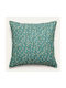 Oxygen Dekorativer Kissenbezug Eco Text Fabric Lampshades Grüne & Goldene Blätter 45x45cm