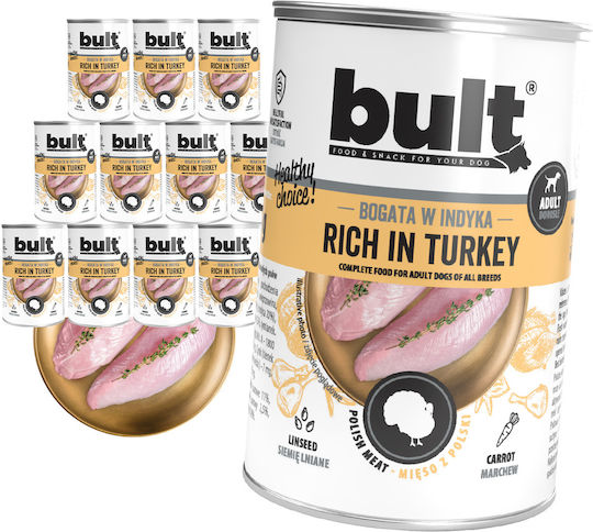 Bult Hrana Umedă Pentru Câini în Conservă cu Curcan 12x400gr