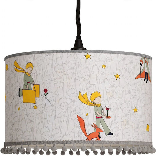 Einfaches Kinderzimmer-Deckenleuchte Hängend mit E27-Fassung Grau 35x20cm