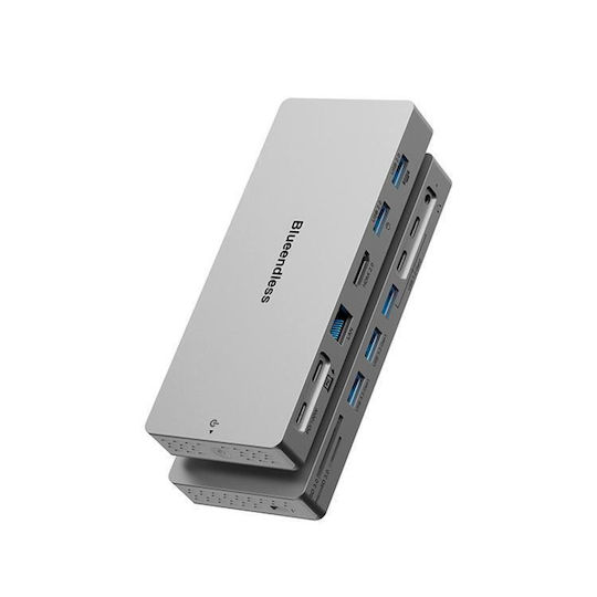 Blueendless Докинг станция USB-C с HDMI 4K PD Ethernet Сребриста (BS390S)