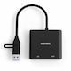 Blueendless Докинг станция USB-A / USB-C с HDMI 4K и свързване на 3 монитора Сребриста (QX525N)