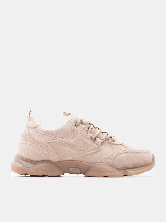 Luigi Women's Chunky Beige-Dark Sneakers