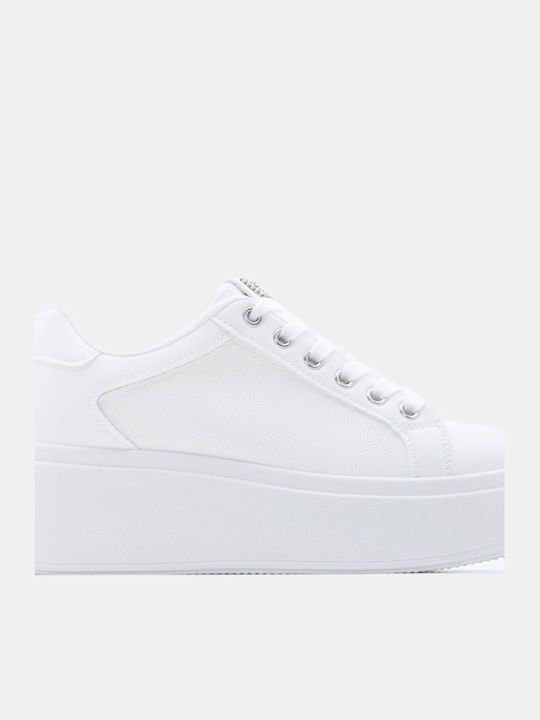 Luigi Women's Flatforms Sneakers White