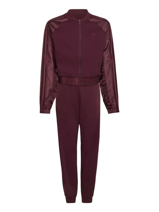 adidas Kids Sweatpants Set With Jacket Burgundy