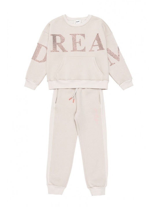 Kids Sweatpants Set Beige