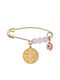 Children's Safety Pin Charm From 14K Gold For Girl