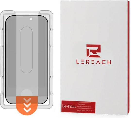 iPhone 15 Pro LeReach Cf Series Пълноекранна Версия Hd Privacy Телефонен Закален Филм Черен